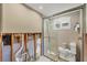 Bathroom under renovation with new shower, tile, and toilet installation at 6140 Midnight Pass Rd # B6, Sarasota, FL 34242