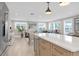 Bright open-concept living room with large windows, neutral colors and hardwood style flooring at 6140 Midnight Pass Rd # B6, Sarasota, FL 34242