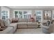 Bright living room showcasing a comfortable sectional sofa, stylish pillows, and a patterned rug at 6140 Midnight Pass Rd # B6, Sarasota, FL 34242