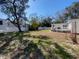 Lush backyard featuring a well-kept lawn and a cozy deck, creating a serene and inviting outdoor space at 916 Michigan Ave, Palm Harbor, FL 34683