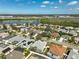 An aerial view featuring a beautiful neighborhood with homes, lakes, green spaces, and scenic views at 10030 Reagan Dairy Trl, Bradenton, FL 34212
