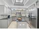 Well-appointed kitchen with a central island, stainless steel appliances, plenty of counter space and custom cabinetry at 10030 Reagan Dairy Trl, Bradenton, FL 34212
