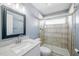 Bathroom featuring a glass enclosed shower and modern vanity at 13227 Prestwick Creek Dr, Riverview, FL 33579