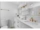 Elegant bathroom with double vanity, gold fixtures, and ample counter space at 4196 Eastlake Ct, Port Charlotte, FL 33948
