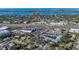 Panoramic aerial view showcasing the property's proximity to waterfront, shopping, and major roadways at 7272 Cass Cir, Sarasota, FL 34231