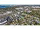 Aerial view of a residential area with nearby commercial zones and a highway for easy access at 7272 Cass Cir, Sarasota, FL 34231