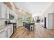 Spacious open kitchen with granite countertops, center island and modern appliances at 1314 Brambling Ct, Bradenton, FL 34212