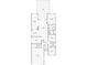 Detailed floor plan layout showcasing the home's spacious kitchen, living area, bedrooms, and primary bathroom at 1407 Morning Sky Gln, Bradenton, FL 34208