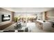 Bright and airy living room featuring sleek modern design, a fireplace, and stunning sunset views at 1703 Main St # Ph 3, Sarasota, FL 34236
