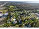 A serene aerial view of a neighborhood with lush greenery and a well-maintained pool at 222 Pine Glen Ct, Englewood, FL 34223