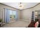 This room boasts natural light and a ceiling fan at 25605 69Th E Ave, Myakka City, FL 34251