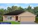 Charming one-story home featuring a covered front porch, two-car garage, and neutral exterior paint at 2652 Averland Loop, North Port, FL 34287