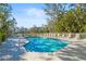 Refreshing swimming pool with clear blue water and comfortable lounge chairs, perfect for relaxation and leisure at 28 Tall Trees Ct, Sarasota, FL 34232
