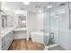 Bright bathroom with a modern soaking tub and glass shower at 2825 Terra Ceia Bay Blvd # 1505, Palmetto, FL 34221