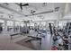 Bright community gym with a variety of weight training machines, free weights, and ceiling fans at 4968 Seafoam Trl, Bradenton, FL 34211