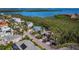 Scenic aerial view showcasing waterfront homes with convenient canal access at 650 Penfield St, Longboat Key, FL 34228