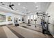 A well-equipped gym with exercise machines, free weights, and mirrors for a complete fitness experience at 8271 Redonda Loop, Lakewood Ranch, FL 34202
