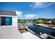 Balcony with views of the canal and the surrounding neighborhood, and neighborhood docks at 927 Contento St, Sarasota, FL 34242