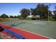 Well-maintained community basketball court with a colorful playing surface and seating at 375 Fairway Isles Ln, Bradenton, FL 34212