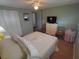 Comfortable bedroom featuring a TV, closet space, and neutral decor at 1750 Palm Springs St, Sarasota, FL 34234