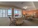 The common room includes tables and chairs for games and visiting, and beautiful beach views at 231 Hourglass Way # V5, Sarasota, FL 34242