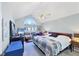 Bright bedroom with vaulted ceilings, a large window, and comfortable furnishings at 4563 Whirlaway Dr # C, Sarasota, FL 34233