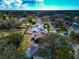 Residential neighborhood showing houses with manicured lawns, enclosed pools, and mature trees on a clear day at 6145 Bonaventure Ct, Sarasota, FL 34243