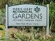 Marie Selby Botanical Gardens sign at Historic Spanish Point, open daily 10 a.m. - 5 p.m at 641 Verrocchio Dr, Nokomis, FL 34275