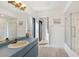 Bathroom features a single sink vanity, mirror, and shower/tub combination at 2630 Moss Oak Dr # 50, Sarasota, FL 34231