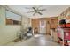 A spacious garage featuring a window air conditioner and ample storage, perfect for projects or storing tools at 3365 7Th St, Sarasota, FL 34237