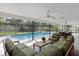 Relaxing screened pool area featuring comfortable seating and a dining table for outdoor enjoyment at 3783 Beneva Oaks Blvd, Sarasota, FL 34238