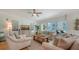 Comfortable living room with plush sofas, hardwood floors, and sliding doors to the patio at 6512 Midnight Pass Rd # 206, Sarasota, FL 34242