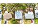 Aerial view of a single story house with a large back yard surrounded by lush, mature trees and a wooden fence at 1520 2Nd E Ave, Bradenton, FL 34208