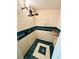 Beautiful shower with dual shower heads, neutral tile, and built-in shelving at 1520 2Nd E Ave, Bradenton, FL 34208