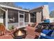 Outdoor patio area features a brick patio and a fire pit at 4630 56Th E Dr, Bradenton, FL 34203