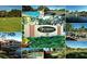 Collage showcasing community amenities like golf, pool, tennis, and a clubhouse at 5187 Lake Village Dr # 4, Sarasota, FL 34235