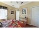 Serene bedroom featuring soft lighting, decorative dresser, and soothing decor at 7108 Playa Bella Dr, Bradenton, FL 34209