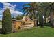 A beautiful monument sign with lush landscaping welcomes you to the Residences community at 7344 Villa D Este Dr, Sarasota, FL 34238