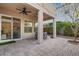 Covered patio with sliding glass doors leading to the interior at 214 S Westland Ave # 1, Tampa, FL 33606