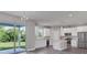 Modern kitchen with white cabinetry, stainless steel appliances, and an island at 9245 Zorn St, Port Charlotte, FL 33981