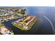 Aerial view of waterfront community with boat access at 1 Colony Point Dr # 5C, Punta Gorda, FL 33950