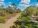 A lush backyard featuring a peaceful creek surrounded by trees and greenery at 5823 Kumquat Ave, North Port, FL 34291