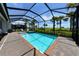 Enclosed pool and spa with golf course views at 25133 Longmeadow Dr, Punta Gorda, FL 33955