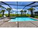 Enclosed pool and spa with golf course views at 25133 Longmeadow Dr, Punta Gorda, FL 33955