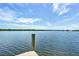 Beautiful view of open water from the home's dock with serene water and distant shoreline at 15240 Spanish Point Dr, Port Charlotte, FL 33981