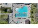 Overhead view of resort-style pool with lap lanes and spa at 3332 Grand Vista Ct # 101, Port Charlotte, FL 33953