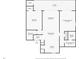 Floor plan showing a two-bedroom condo with open living space and two bathrooms at 4260 Placida Rd # 15D, Englewood, FL 34224