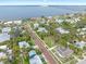 Aerial view of a waterfront neighborhood, highlighting the location of a home at 116 Dolly St, Punta Gorda, FL 33950