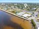 Wide aerial view showcasing home location near waterfront and park at 116 Dolly St, Punta Gorda, FL 33950