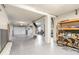 Spacious garage with epoxy flooring and storage shelving at 116 Dolly St, Punta Gorda, FL 33950